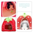 thumbnail image 3 of OULII Lit pour Petit Animal Rouge Cachette pour Lapin Respirant Confortable Maison pour Lapin d'Intérieur, 3 of 8