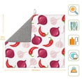 thumbnail image 2 of Dish Drying Mat, Chili Pepper onion Print Highly Absorbent Drying Matt Kitchen Counter, Dish Mat Drying Pad Dishes Drainer Mats for Kitchen Counter or Sink, 16 x 18 inch, 2 of 6