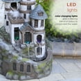 thumbnail image 6 of Alpine Corporation 35" Tall Outdoor Corded Electric Castle Fountain with Color Changing LED Lights, 6 of 16