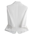 thumbnail image 6 of Gmluru Blazers For Women White Solid Color Lapel Button Elegant Suit Jacket Plus Size S-3XL, 6 of 7