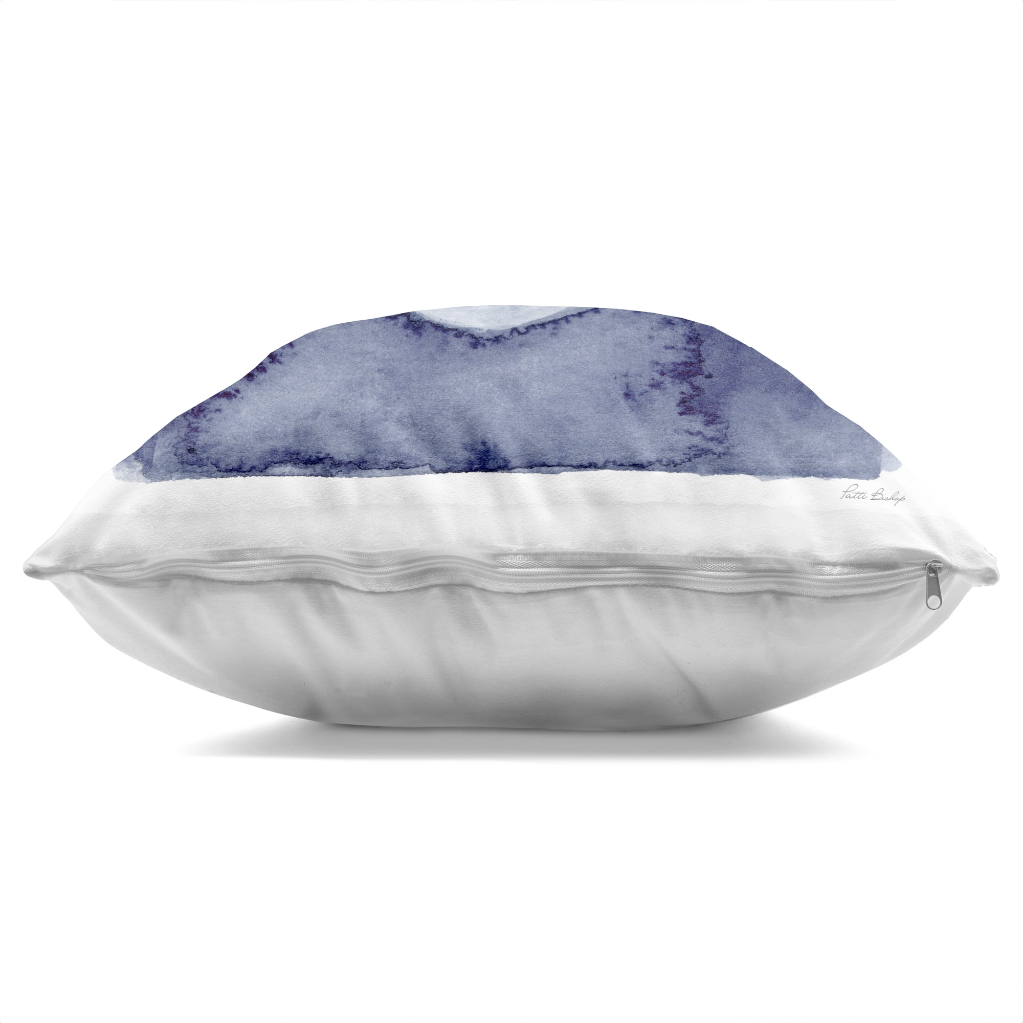 Stupell Industries White Sand Dollar on Indigo Decorative Printed Throw Pillow, design by Patti Bishop, 18 x 7 x 18