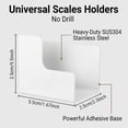 thumbnail image 5 of Scale Holder for Bathroom Wall, Universal Scales Holders Bathroom Wall, No Drill Bathroom Scale Body Weight Stand, Stainless Steel Sturdy Organizers for Kitchen, Fitness Room, Cabinet Home (6, E), 5 of 6