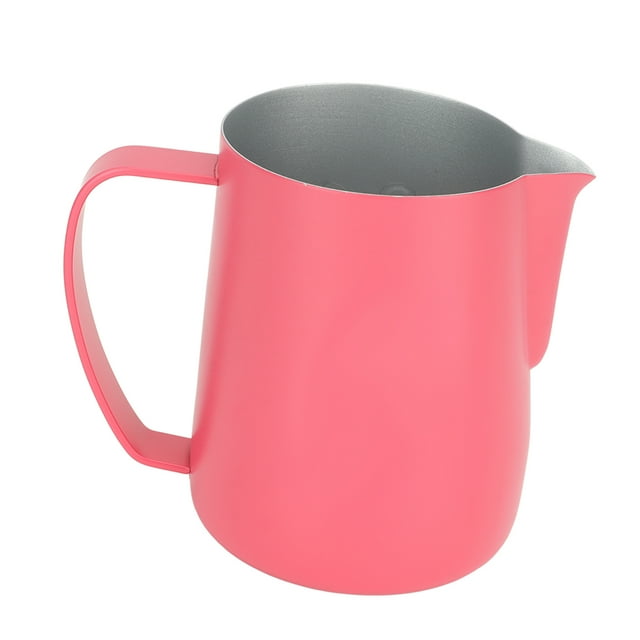 Coffee Latte Art Pitchers Bevel Design 450ml Stainless Steel Milk Frothing Pitcher for Coffee Milk Red