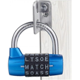 thumbnail image 2 of 5 letter combination lock, directional lock, padlock letter code, word lock combination lock (blue), 2 of 5
