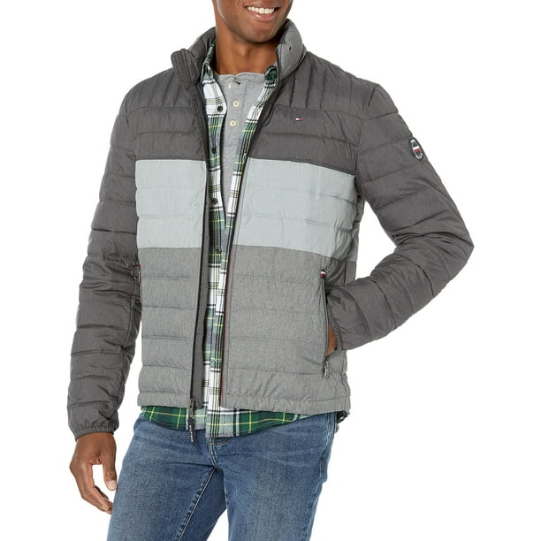 Chaqueta Tommy Hilfiger Ultra Loft, ligera, acolchada, gris, 4XL