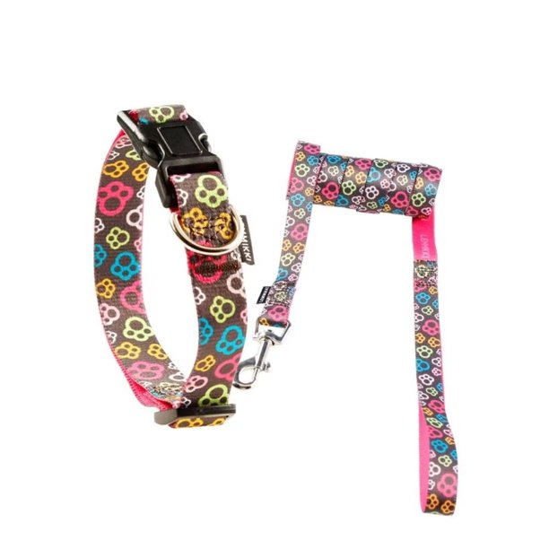 LOEFME Dog Collar and Leash Set Adjustable Dog Collars for Small Girl