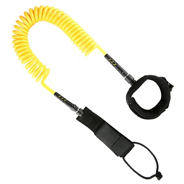 Leash 10 Foot Elastic Coiled Paddle Board Surfboard Leash