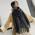 thumbnail image 4 of y Women's Winter Scarf Shawl Winter Shawl Solid Color Headscarf, 4 of 4