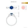 thumbnail image 5 of Angara Natural 1 Ct. Blue Sapphire Solitaire Ring in 14K White Gold for Women (Ring Size: 12), 5 of 10