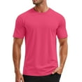 thumbnail image 3 of Razzly Men's Athletic T-Shirts for Outdoor Sports - Short Sleeve UPF 50+ Quick Drying Swim Shirt Rash Guard for Summer Activities(Hot Pink,4XL), 3 of 5