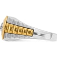 thumbnail image 5 of 10K Two-Tone Ibgoodman Men's Polished Satin And Textured 3/8 Carat A Quality Diamond Ringsize 10 - Jbsp, 5 of 5