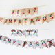 thumbnail image 2 of EeaseMX 2 juegos de banderines dorados con bandera española para decoración colgante de cumpleaños, 2 of 7
