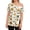 Beige, variant on Post Shoulder Surgery Shirts for Women Cute Print Tear Away Recovery Lightweight Full Open Side Snap T-Shirt with Pocket Short Sleeve Adaptive Chemo Port Lounge Blouses Light Blue 3XL
