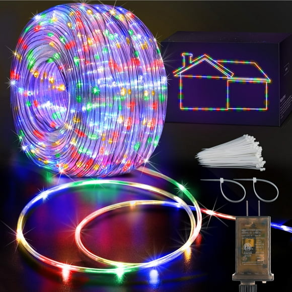 Luces tipo cuerda KNONEW 1000 LED, 100 m, resistentes al agua, 8 modos, multicolor