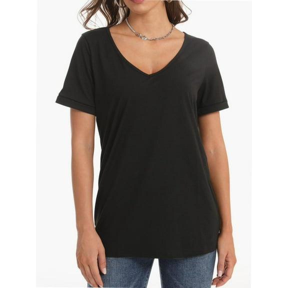 Women's Oversized T Shirts Tees Half Sleeve V Neck