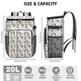 thumbnail image 3 of Travel Cooler Bag - Pug and Footprints Camping Beer Cooler Backpack with Bottle Opener- Waterproof Insulated Picnic Backpacks - Cooler Bag for Beach, 3 of 6