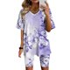thumbnail image 2 of Blusas para las Mujeres Casual, Cuello en V de Manga Corta Impresa Superior Y Suelto Pantalones Cortos, Conjuntos de Moda de Verano, 2 of 4