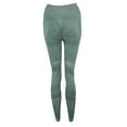 thumbnail image 6 of Womens Leggings, Audhol Women's Solid Color Washed Hollow Sports Fitness Pants Tight Fitting High Waisted Hip Lifting Yoga Pants Gym Leggings for Women Green L, 6 of 9