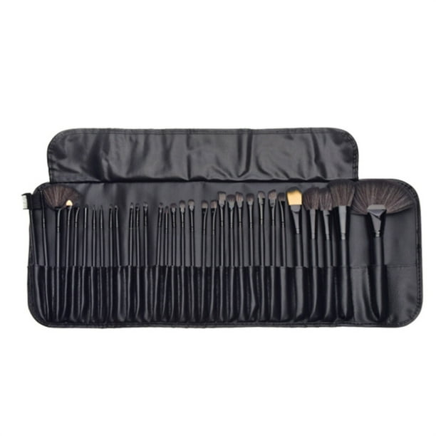 Juego de 32 brochas de maquillaje con mango de plástico y bolsa para brochas Brochas de maquillaje Herramientas de maquillaje
