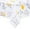 Yellow, variant on Floral Tablecloth 60x84 Inch Rectangle, Flower Decoration Table Cloth for Spring Summer, Waterproof Fabric Wrinkle Free Table Cover for Kitchen, Dining Room, Party, Picnic, Camping, Teal