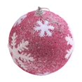 thumbnail image 3 of Bolas de Navidad con lentejuelas de 10 cm, colgantes de bolas navideñas de espuma irrompibles, color rosa brillante, decoración navideña, 3 of 5