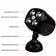 LED Walkway Security Light بطارية مقاومة للماء تعمل بالطاقة استشعار الحركة مصباح المناظر الطبيعية ، 1 حزمة ، حامل الحائط ، أسود