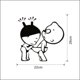 thumbnail image 3 of Pegatinas para niños raras, divertidas pegatinas de pared para baño, cocina, PVC, 1 color, talla única, 3 of 4
