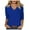 Blue, variant on Women's V Neck T-Shirt Summer Fashion Comfortable Casual Fit 3/4 Sleeve Soft Breathable Stretchy Tee for Everyday Wear