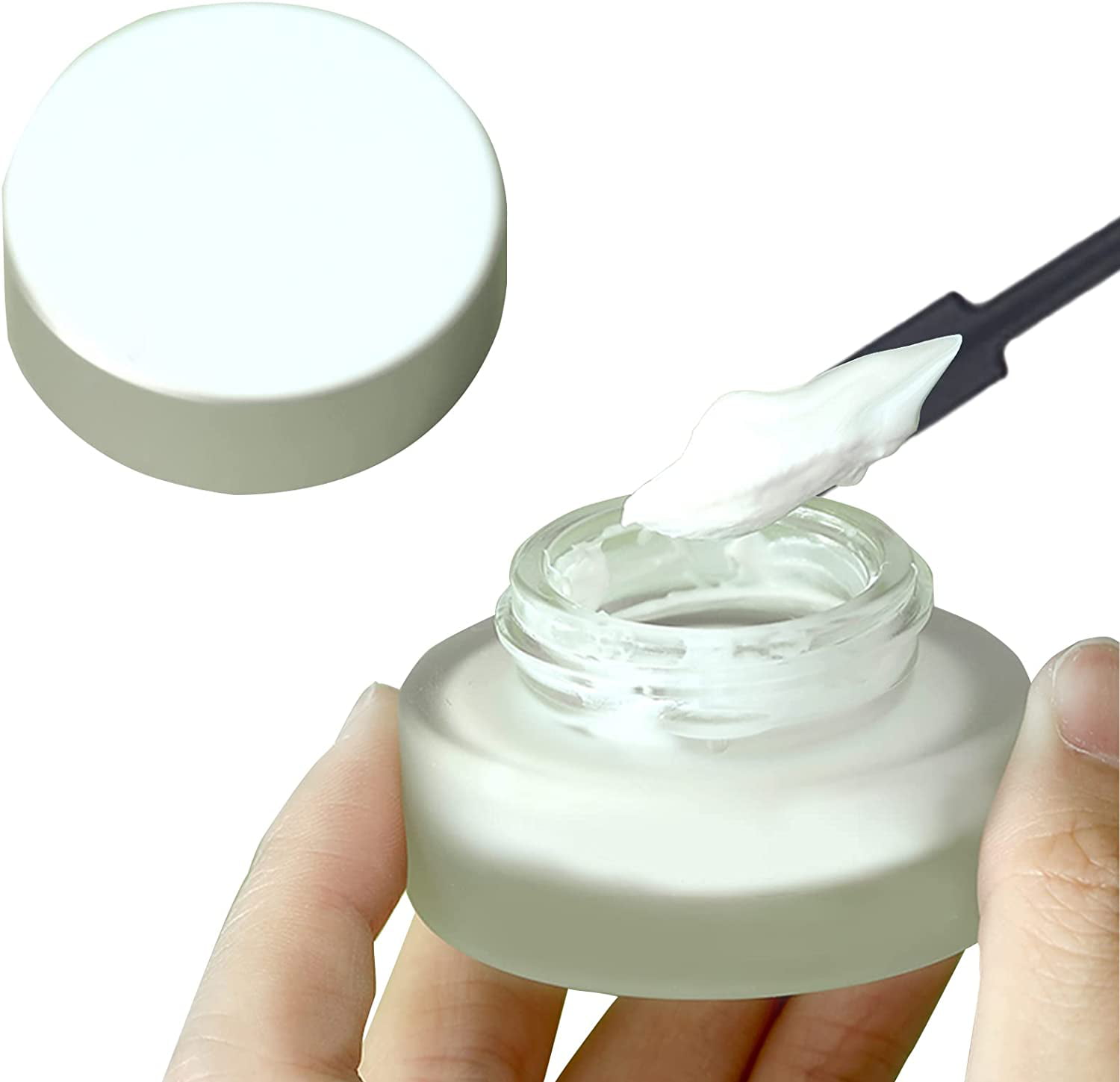 Silicone Mini Spatula Jar Scraper Scoop Tip Long Double Headed Cosmetic  SpooC4