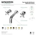 thumbnail image 4 of Kingston Brass KS8120DX Concord Double-Handle 3-Hole Wall Mount Bathroom Faucet in Matte Black, 4 of 5