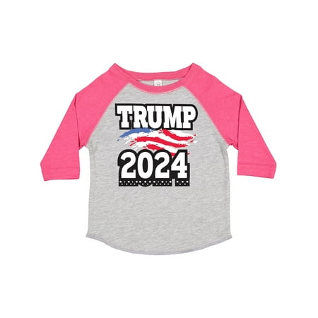 

Inktastic Trump for President 2024 with Flag Gift Toddler Boy or Toddler Girl T-Shirt