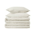 thumbnail image 2 of 650 Thread Count 100% Egyptian Cotton Solid Duvet Cover & Pillow Shams, 3-Piece Duvet Cover Set by Blue Nile Mills – King/California, Ivory, 2 of 7