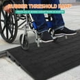 thumbnail image 4 of Rubber Driveway Curb Ramp, Low Profile Slope Ramp with Drainage Channel and Reflective Safety Strips, 48 Inch Heavy Duty for Car SUV, 4 of 6