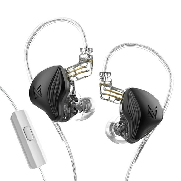 KZ ZEX Hybrid-Earphone HIFI Bass Reducción de ruido pasivo Cable desmontable Auriculares con cable con micrófono