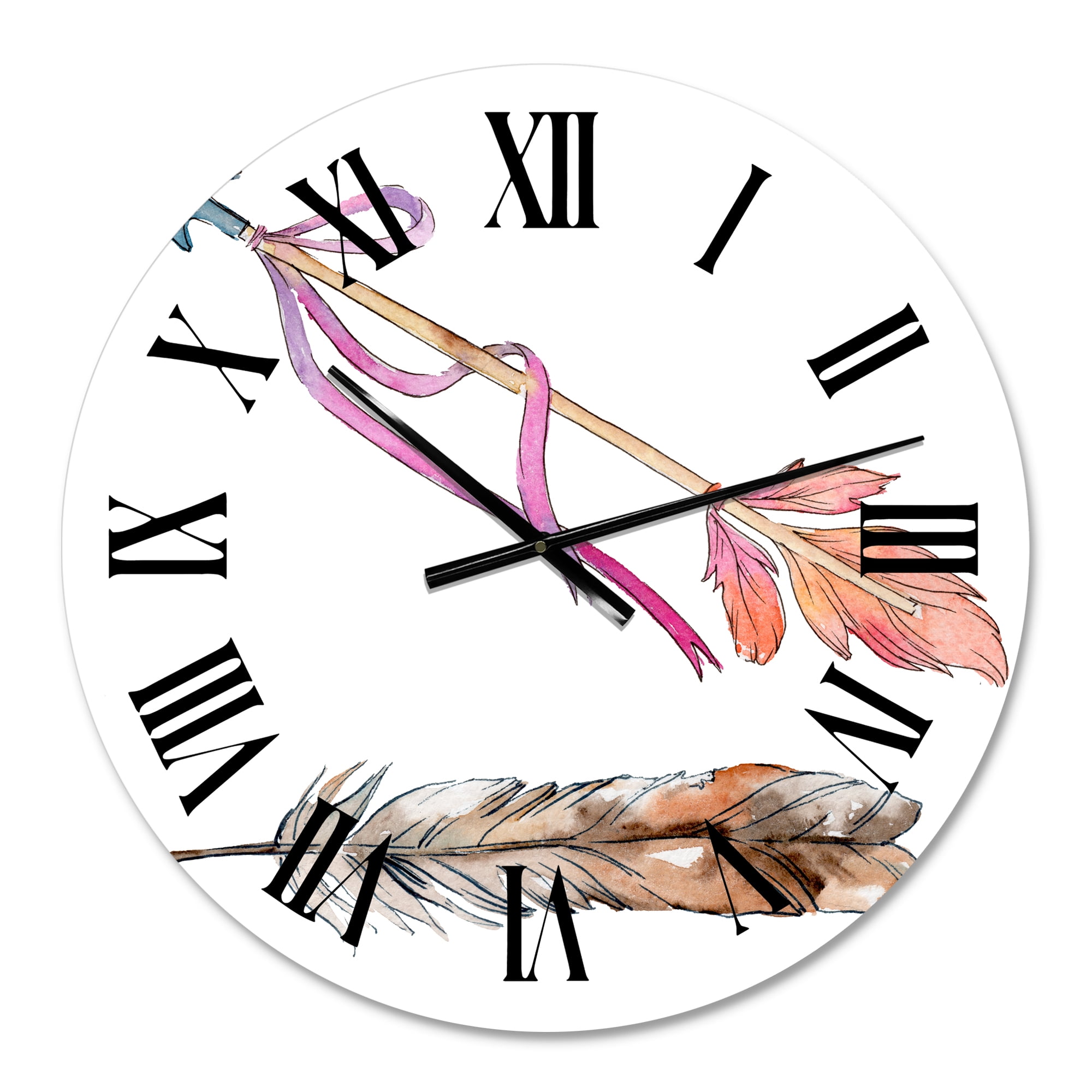 Designart 1 in Quartz Bohemian Wall Clock