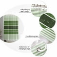 thumbnail image 5 of Extra Long Shower Curtain 72x84 Inch, Forest Green Ombre Stripe Shower Curtain Waterproof Bathroom Decor Farmhouse Striped Gradient Fabric Bath Curtain Set Accessories with Hooks, 5 of 6