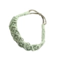 thumbnail image 2 of Diadema tejida Macarena Boho elástica de cuerda de algodón verde, 2 of 7