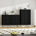 thumbnail image 7 of M optimized Fluted 6 Drawers Dresser for Bedroom, Large Modern Chest of Drawers, Dresser with Gold Handle, Wood Drawer Organizer for Living Room, Hallway, Entryway, 7 of 7