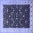 thumbnail image 1 of Ahgly Company Machine Washable Indoor Square Persian Blue Traditional Area Rugs, 4' Square, 1 of 4