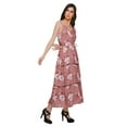 thumbnail image 3 of Moomaya Cotton V Neck Sleeveless Long maxi Dress Spaghetti Strap Casual Clothing, 3 of 6