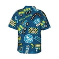 thumbnail image 3 of Bixox Men's Hawaiian Shirts Men's Machinery Road Construction Print Short-Sleeve Shirt-Large, 3 of 8