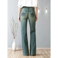 thumbnail image 2 of JOLIP Women's High Waist Flare Jeans, Soft Stretch Bootcut Denim Pants With Embroidered Back Pockets, 2 of 7