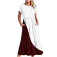 thumbnail image 1 of Mefallenssiah Robe Imprimée Mode Femme Col Rond Manches Courtes, 1 of 4