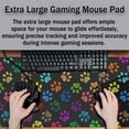 thumbnail image 7 of Desktop Mat Black, XXL Mouse Pads Pc Mouse Pad, Mat Mouse Pad Non-Slip Rubber Base Waterproof with Stitched Edges, 35.4 X 15.7 inch for Work/Game/Office/Home Colorful Animal Pets Dog Paw, 7 of 7