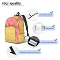 thumbnail image 5 of Daiia Pink Ice Cream Vintage Canvas Backpack for Men and Women ,Hiking Backpack,Travel Laptop Bag for School,Large Capacity Backpack, 5 of 8