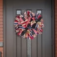 thumbnail image 6 of Nkmbld Patriotic Wreath for Front Door, Independence Day White Blue Red Garland for Memorial Day Veterans Day Front Door Decoration Hanging Ornaments, 6 of 8