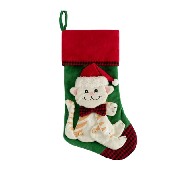 A Christmas Stocking Ornaments With Stereoscopic Cat And Dog Patterns For Tree Decorations Holiday Gifts And Festive Decor 1Pc