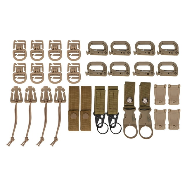 Molle Accessories Kit,30 Pcs Molle Attachments Molle D Rings Molle Attachments Unrivaled Performance