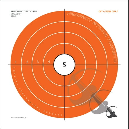Perfect Strike ARCHERY Targets. ORANGE OPS No. 009. Single Spot Targets. 12 x 12 . (12 Targets.)