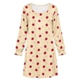 thumbnail image 5 of MKOSPLRT Nightgowns Silk Satin Pajama Dress for 5-15 Years Long Sleeve Sleepwear Soft Princess Cute Print Night Dress Wedding Party Casual Wear, 5 of 9